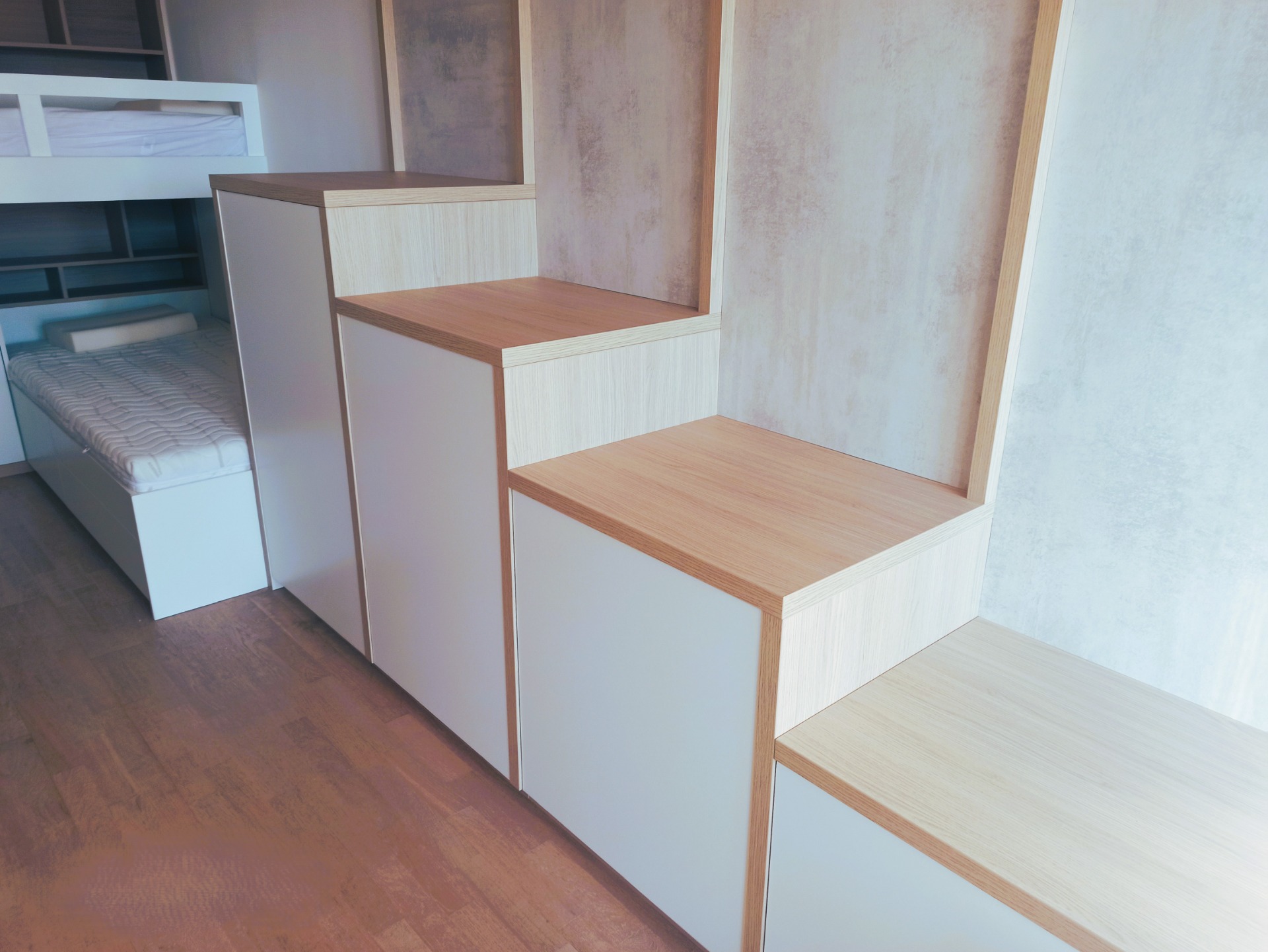 Dětský pokoj - atypické uspořádání postelí